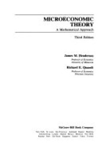 Microeconomic theory: a mathematical approach 3rd ed