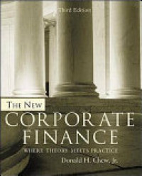 The new corporate finance : Where theory meets practice