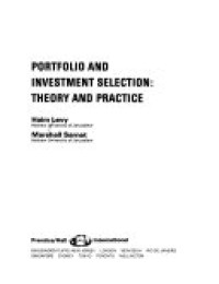 Portfolio and investment selection : theory and practice