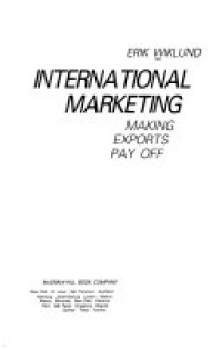 International marketing: making exports pay off