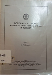 Demokrasi Ekonomi : Komitmen dan Pembangunan Indonesia