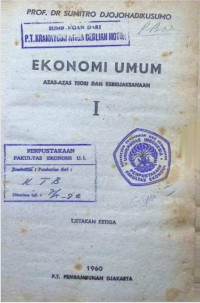 Ekonomi umum azas-azas teori dan kebijaksanaan