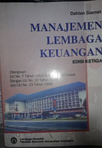 Manajemen lembaga keuangan 3rd ed