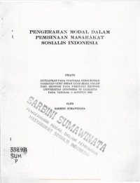 Pengerahan Modal Dalam Pembinaan Masyarakat Sosialis Indonesia