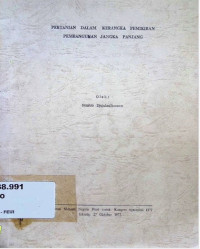 Pertanian dalam kerangka pemikiran pembangunan jangka panjang