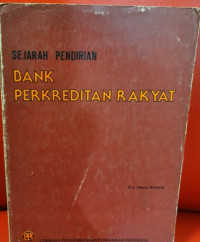 Sejarah pendirian bank perkreditan rakyat