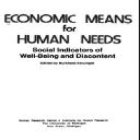 Economic means for human needs : social indicators of well-being and discontent