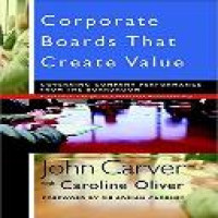 Corporate boards that create value : governing company performance from the boardroom / John Carver, Caroline Oliver